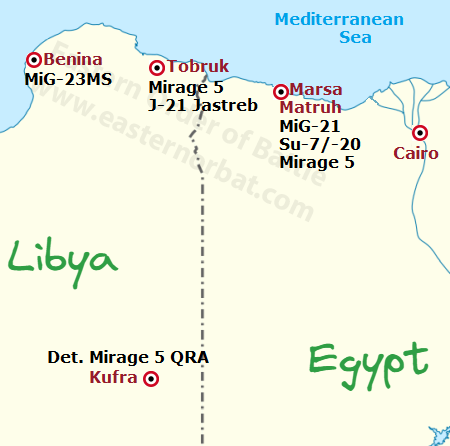 EgyptianLibyan War map in 1977