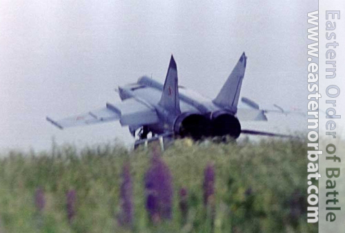 Soviet Air Force 10th independent Reconnaissance Air Regiment MiG-25RB Foxbat at Shchuchin