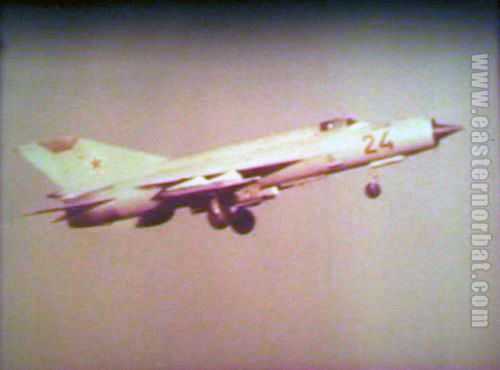 Soviet Air Force 115th Figher Air Regiments MiG-21bis Fishbed-L over Kokayty airport in 1979