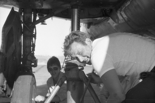 Soviet Su-17M3 Fitter-H bomber crew in Turkestan Military District