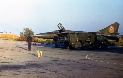 USSR MiG-23P Flogger-G at Privolzhskiy, Astrakhan airport