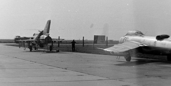 Soviet MiG-21S Fishbed-j and MiG-17 Fresco-A at Ovruch in the seventies