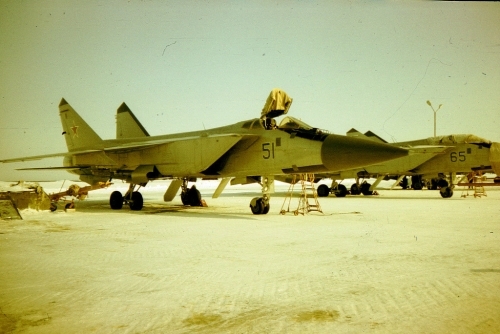 Soviet MiG-31 Foxhound at the Amderma airport