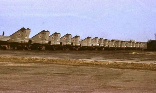 Soviet MiG-31 Foxhound at the Amderma airport