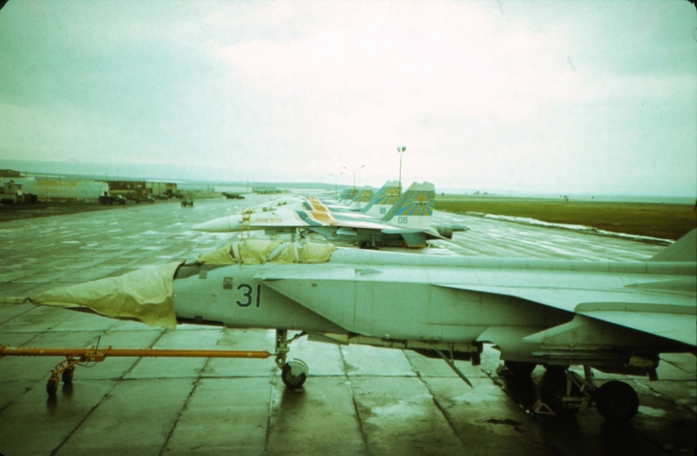 In 1993 the Russian Knights team flew for the display show at the northern Amderma airport with Su-27 display aircraft.