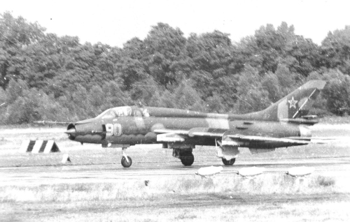 730th Fighter Bomber Air Regiment's Su-17M4 Fitter-K rolls