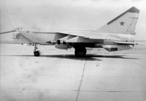 Soviet MiG-25P Foxbat-A interceptors at Nasosnaya airport close to Baku city in the seventies