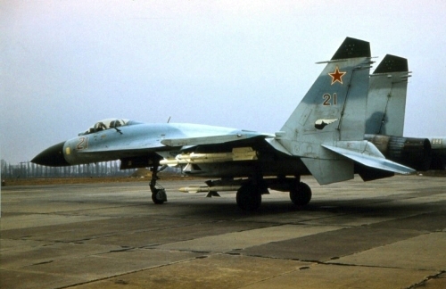 The Soviet 831st Fighter Air Regiment's Su-27 Flanker 