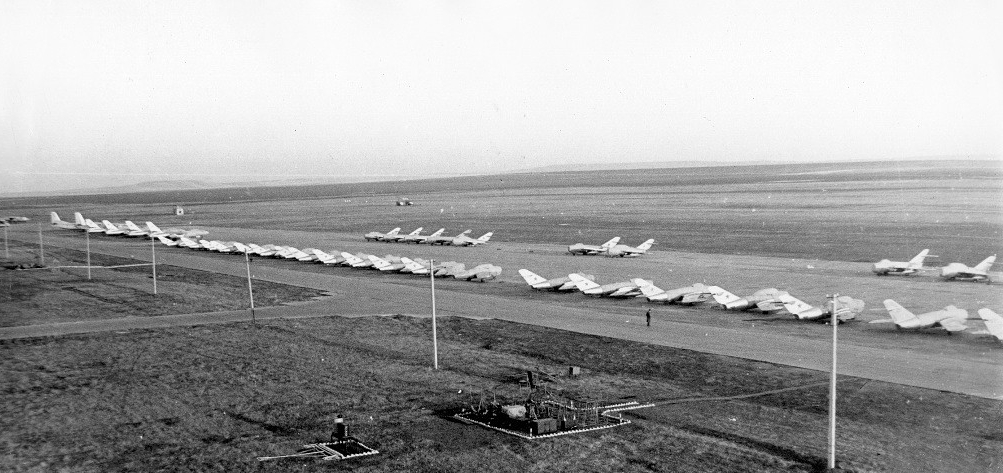 Soviet An-24 Cok, IL-28 Beagle, MiG-17 Fresco-A, MiG-15UTI Midget at Sennoy - Bagay-Baranovka airbase in the seventies