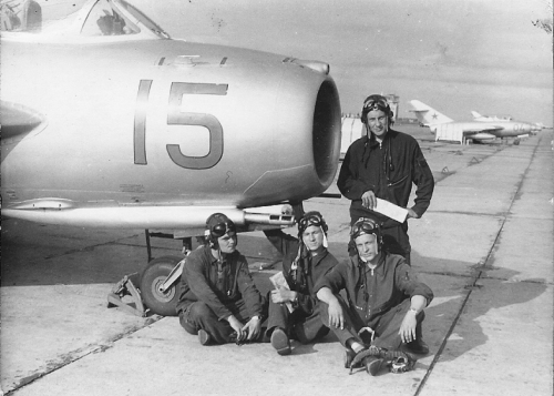 Soviet MiG-17 Fresco-A at Sennoy - Bagay-Baranovka airbase in the seventies