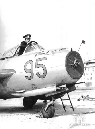 Soviet MiG-17 Fresco-A at Sennoy - Bagay-Baranovka airbase in the seventies