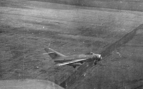 Soviet MiG-17 Fresco-A at Sennoy - Bagay-Baranovka airbase in the seventies