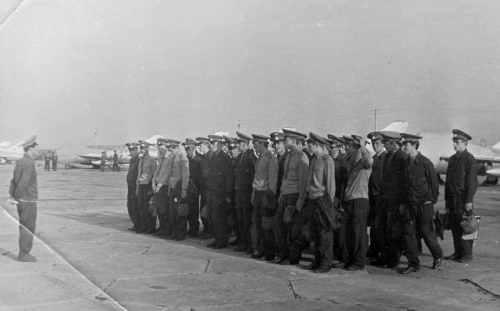 Soviet MiG-17 Fresco-A at Sennoy - Bagay-Baranovka airbase in the seventies