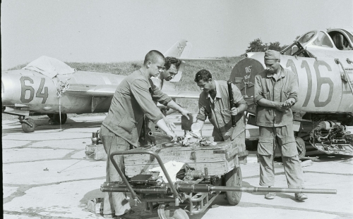 Bulgarian Air Force's MiG-17 Fresco at Bezmer in early 70s with NR-23 canon. Source: pan.bg Retrospotters