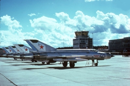 USSR MiG-21bis Fishbed-L at Rissala airport Finland in 1974