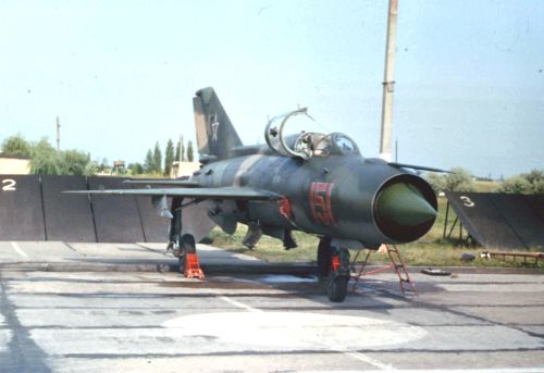 Soviet MiG-21PFM Fishbed-F at Kupyansk airport in 1983