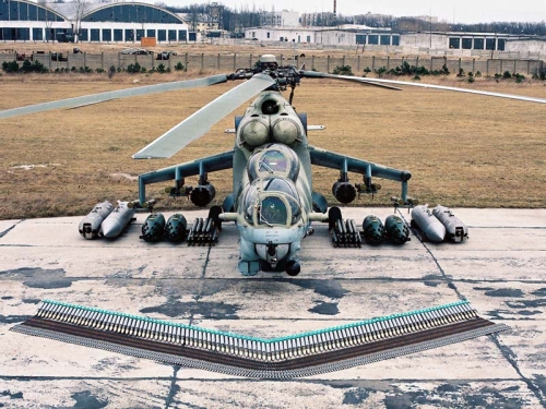 Hungarian Mi-24V Hind-E weapons