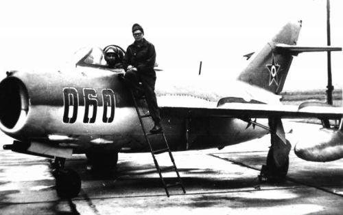 Hungarian 101st Reconnaissance Air Regiments MiG-15bis Fagot-B in Szolnok airport in 1973.