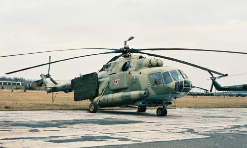 Hungarian Mi-17PP Hip-H EW electronic jamming helicopter in Szenrkirlyszabadja. Photo: Nagy Andrs collection