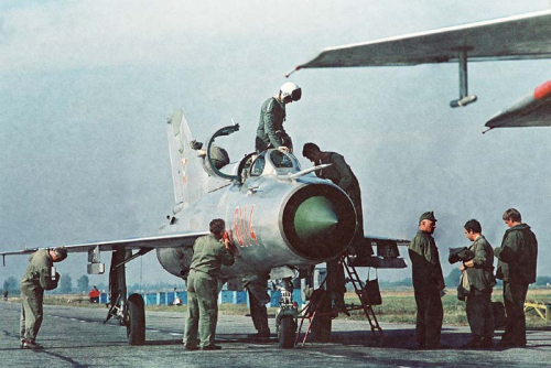 Hungarian MiG-21MF at Kecskemt 