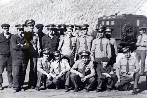 Soviet 129th Fighter bomber air regiment's crews in Taldy Kurgan in 1979