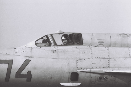 USSR MiG-21MF Fishbed-J at Privolzhskiy, Astrakhan airport on the STRELBA-85 exercise in 1985