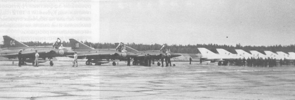 Swedish SAAB J-35 Draken at Kubinka Soviet Union in 1972