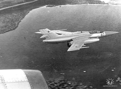 Two Yak-28P Firebar interceptor planes of the 174th Guard Fighter Air regiment over Kola Peninsula