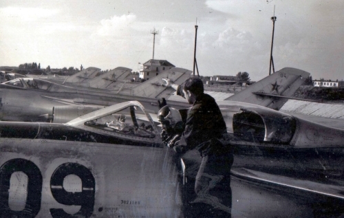 Soviet Yakovlev Yak-28 bombers at the Cherlyany airport